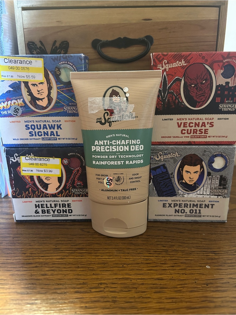 Bundle 5 New Dr. Squatch Soap Bars and Anti Chafing Deo
